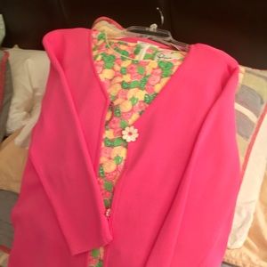 Laura Ashley pink nylon Sweater S
